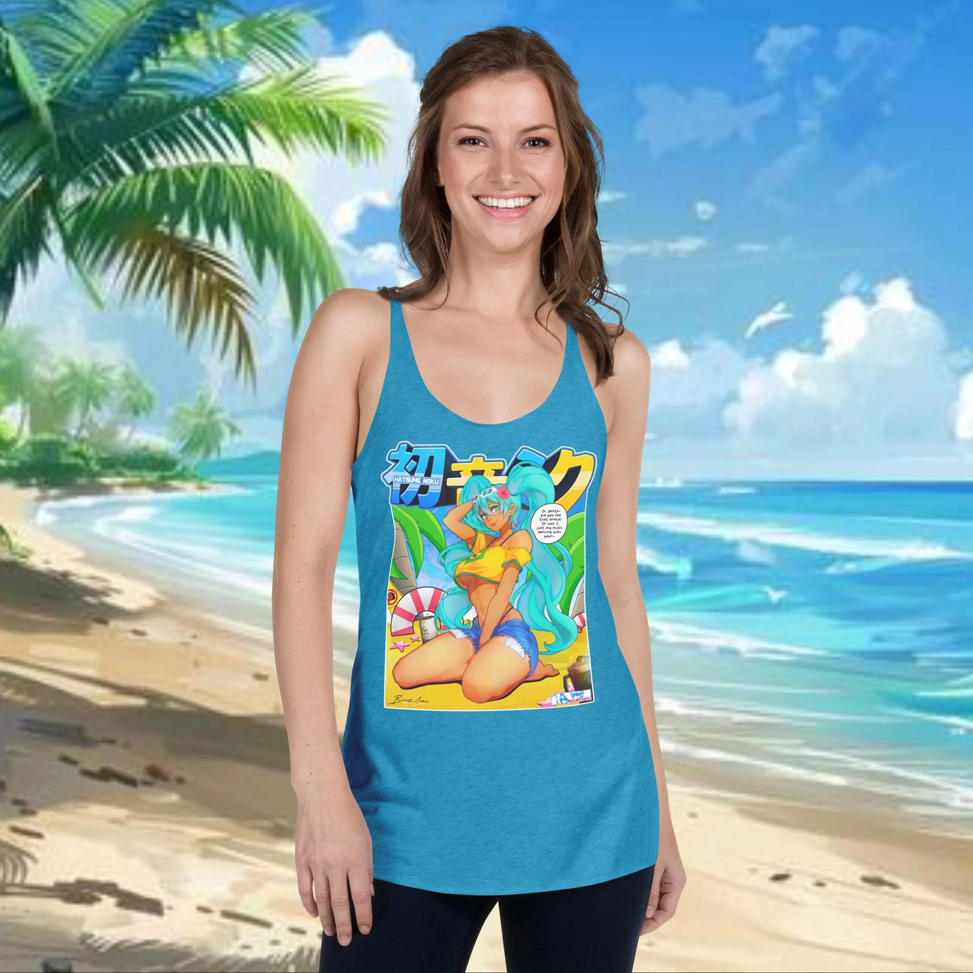 Brazilian Miku - Women's Racerback Tank Top - Image 4