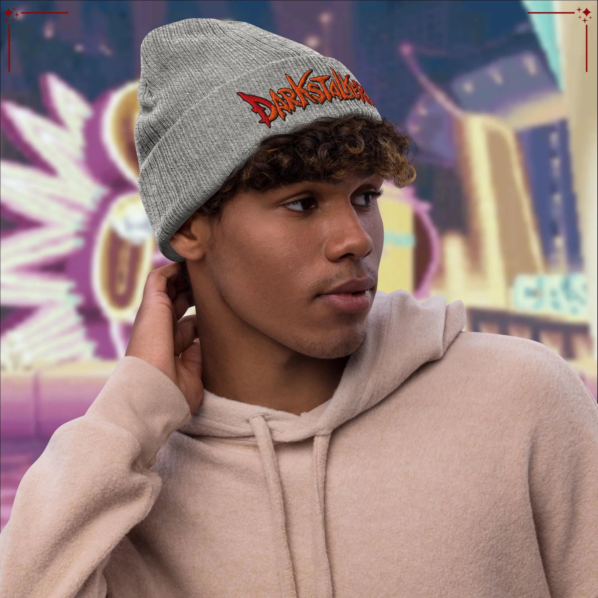 Darkstalkers Ribbed Knit Beanie - Image 2