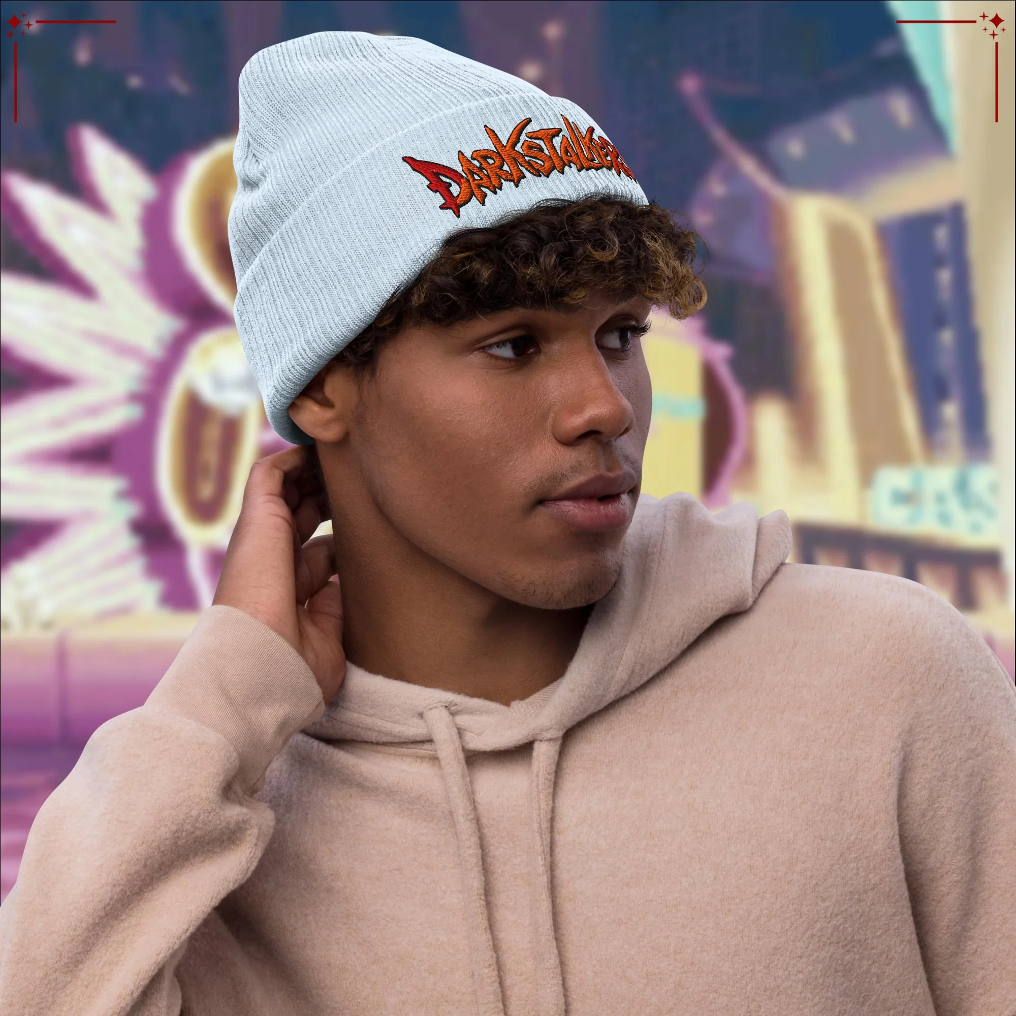 Darkstalkers Ribbed Knit Beanie - Image 3