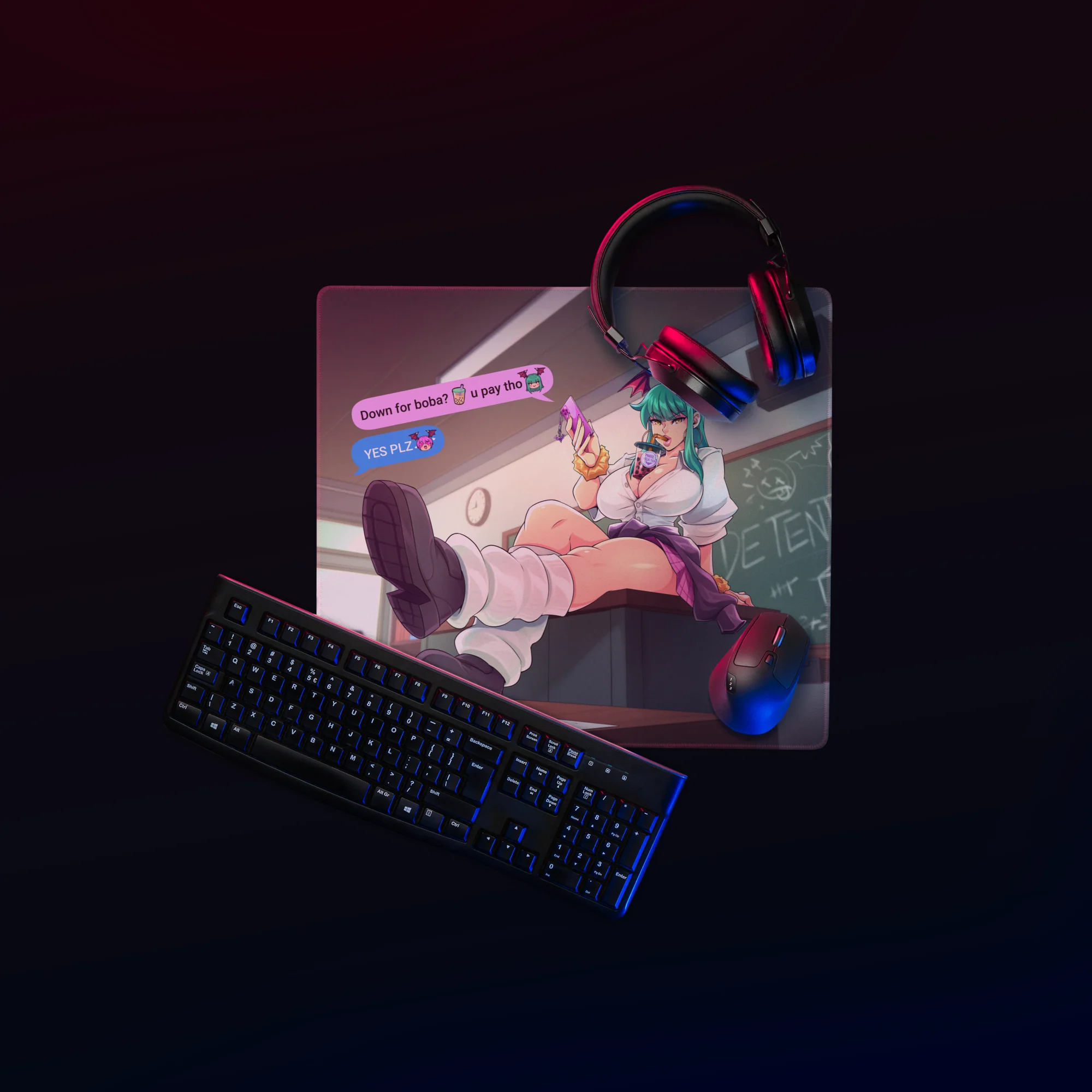 Delinquent Morrigan Gaming Mousepad - Image 5