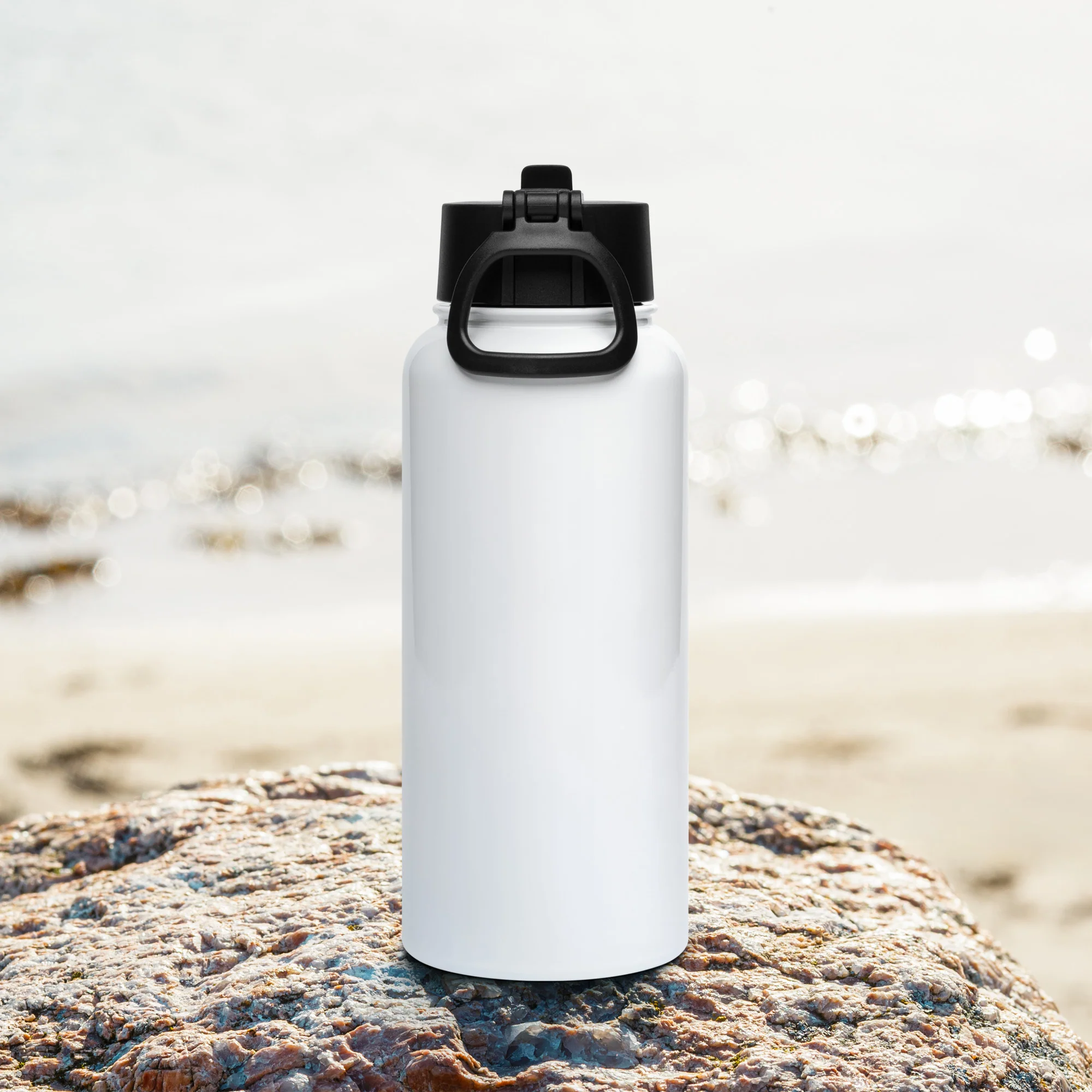 DMG Stainless Steel Water Bottle with a Straw Lid - Image 4