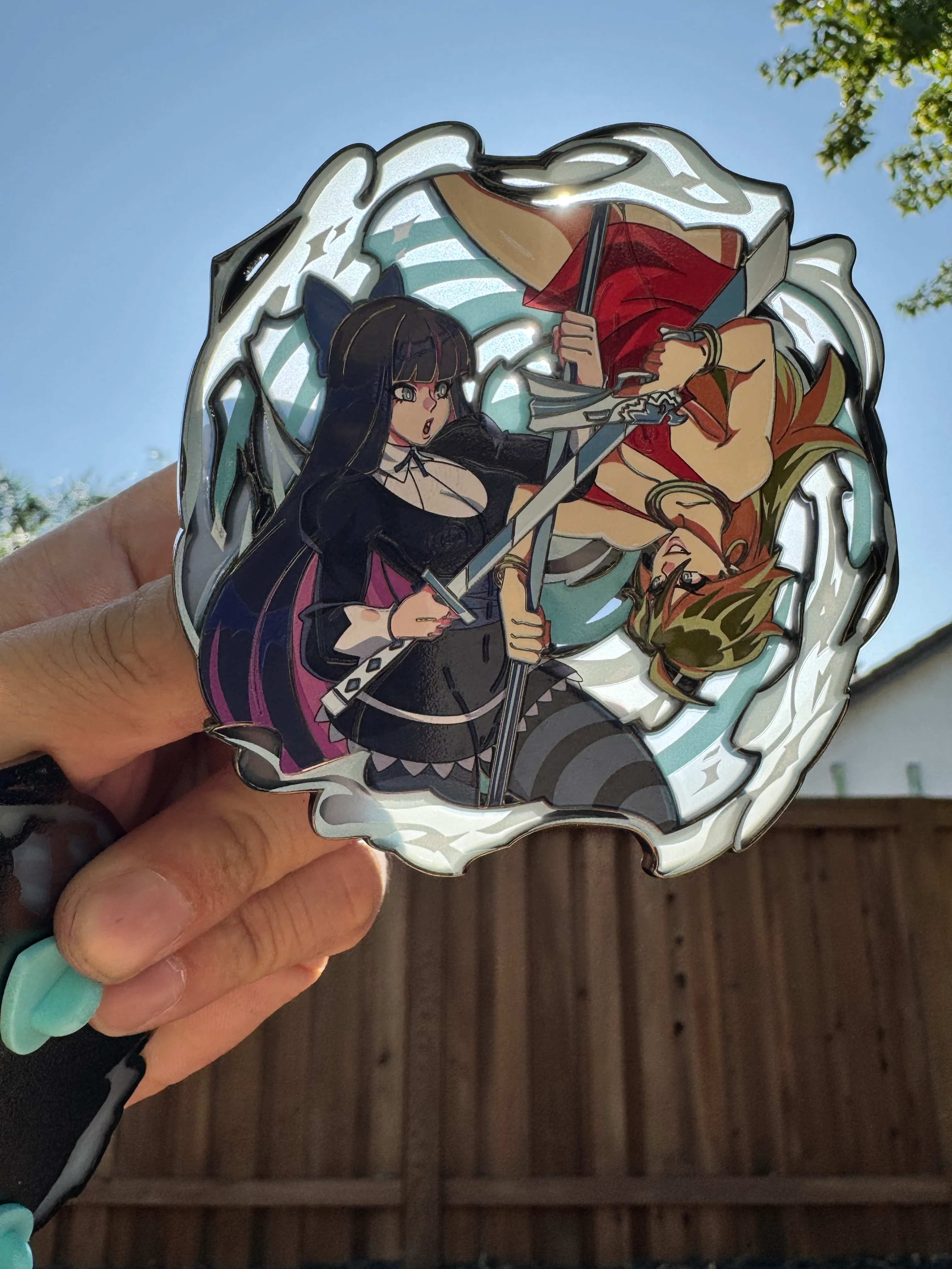 Panty & Stocking | 1000 Follower Celebration Pin - Image 3