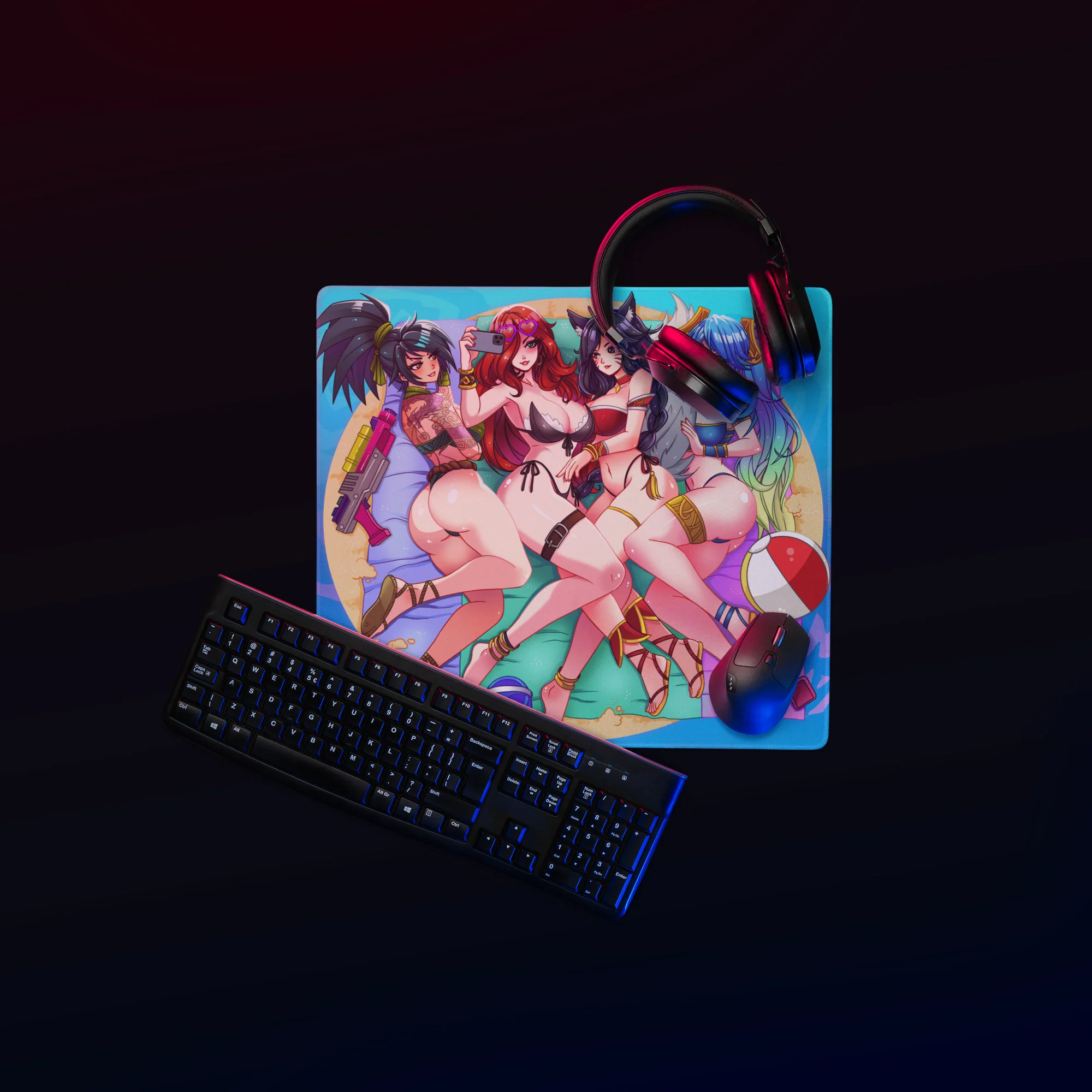 Pool Party Loungers Gaming Mouse Pad - Image 2