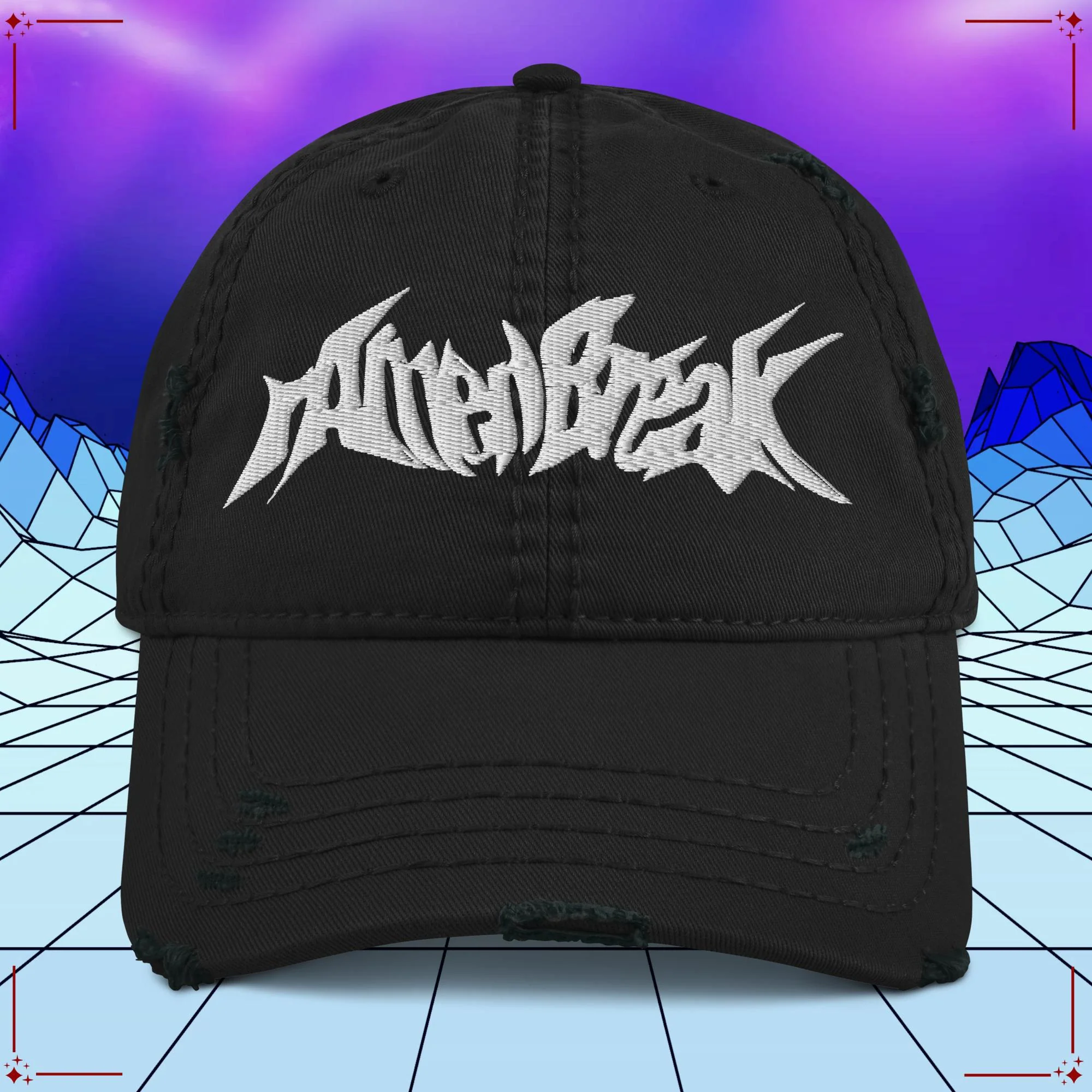 rAmen Break Logo Large - Distressed Dad Hat