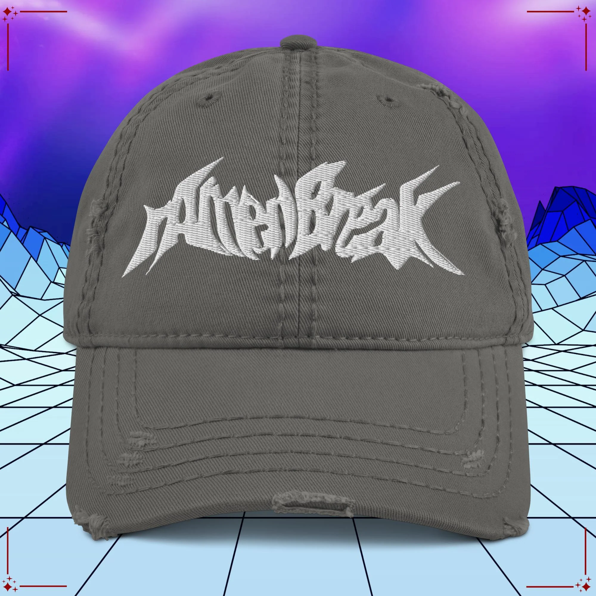 rAmen Break Logo Large - Distressed Dad Hat - Image 2