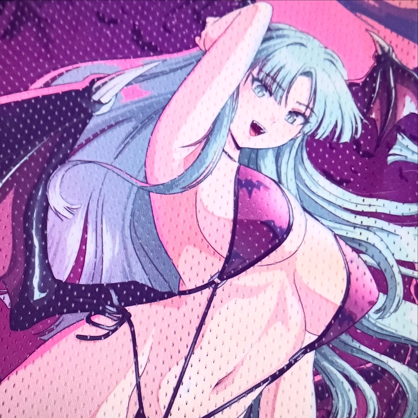Vaporwave Bikini Morrigan Baskeball Jersey - Image 5