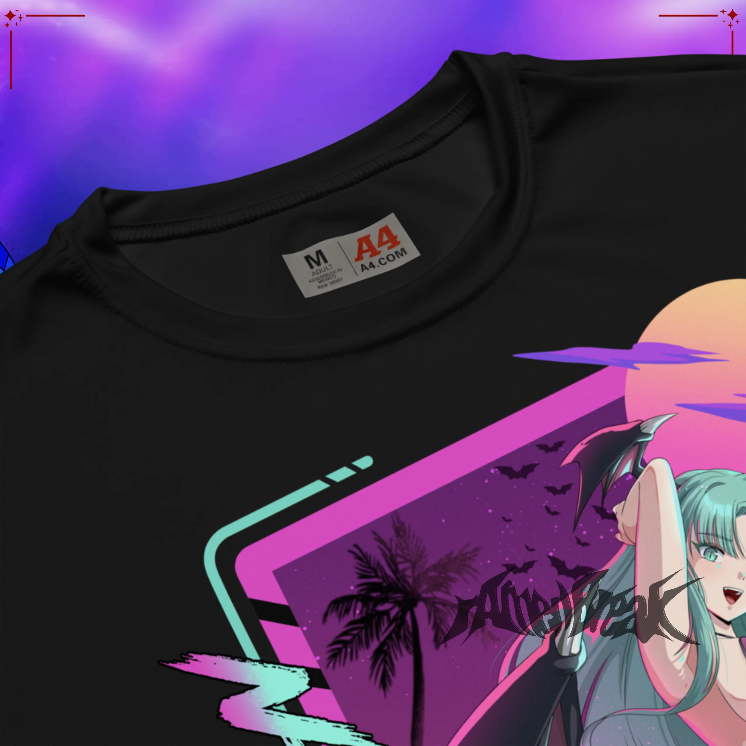 Vaporwave Bikini Morrigan Performance Shirt - Image 11