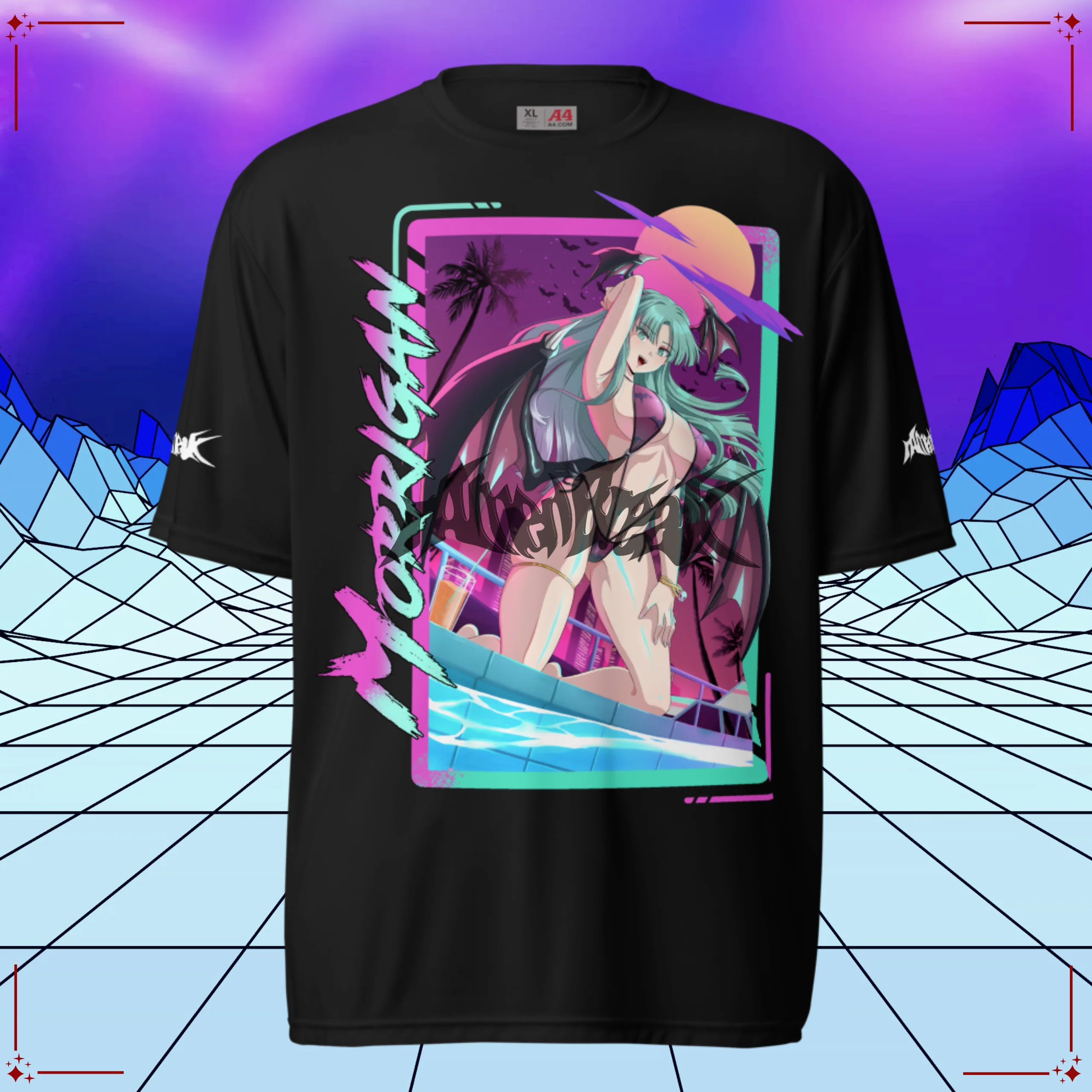 Vaporwave Bikini Morrigan Performance Shirt - Image 12