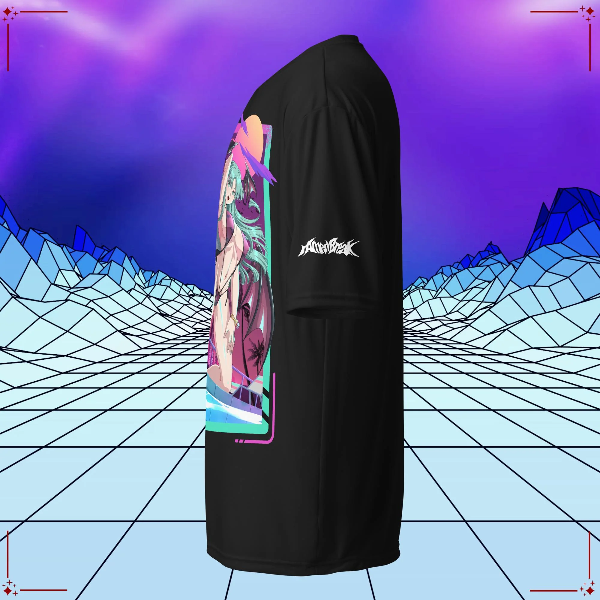 Vaporwave Bikini Morrigan Performance Shirt - Image 4