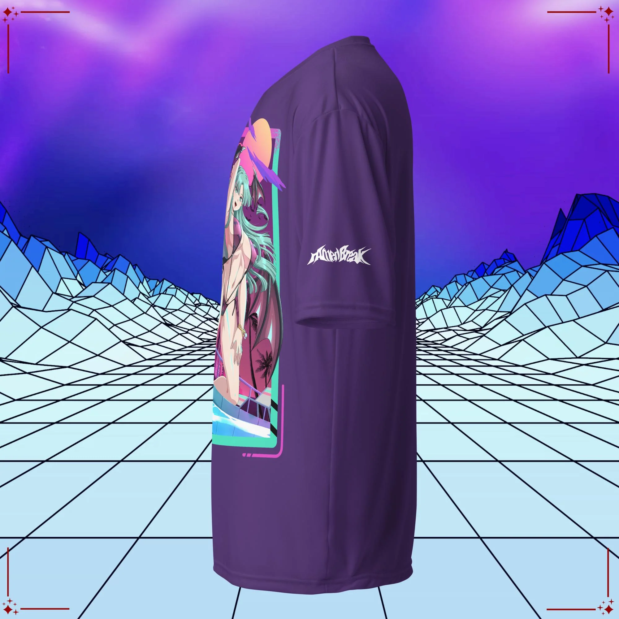 Vaporwave Bikini Morrigan Performance Shirt - Image 5